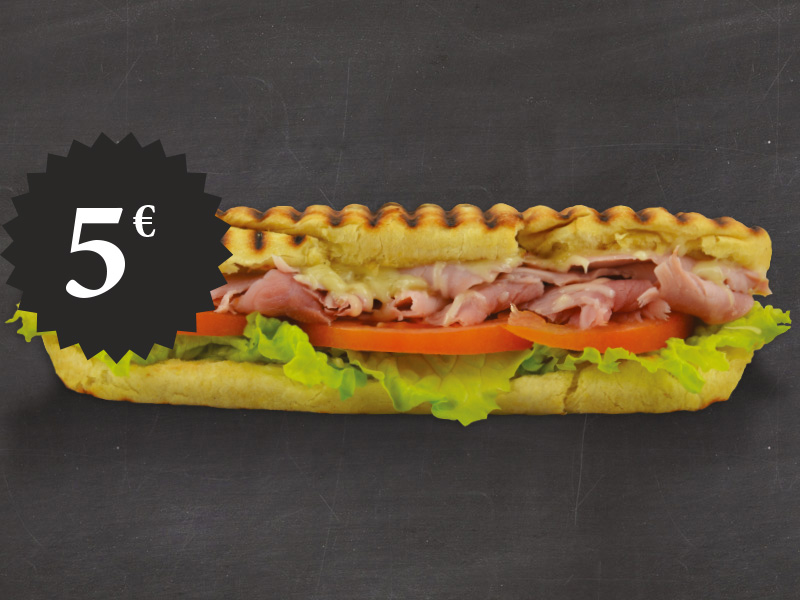 la sandwich panini  jambon Cazapan