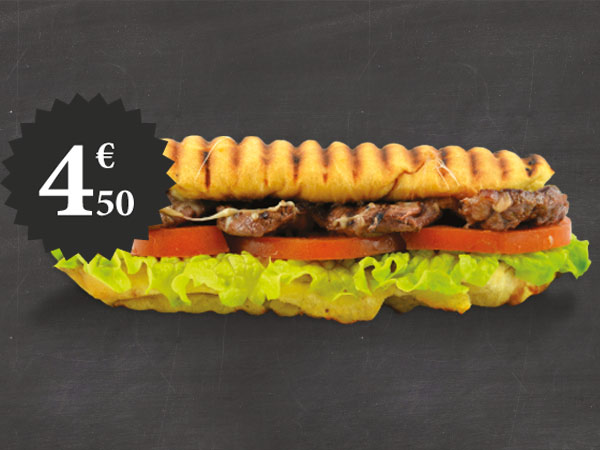 la sandwich panini avec Magret de canard